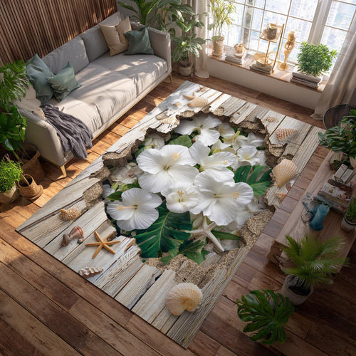 Tropical Petals Area Rug NCU0DV9254