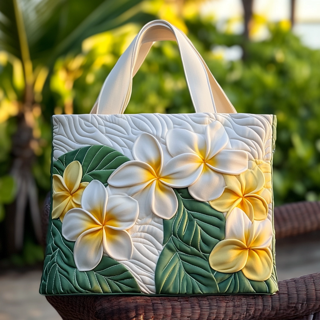 Tropical Petals Quilted Tote Bag NCU0VL2759