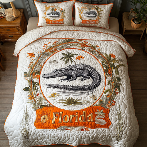 Tropical Predator 3-Piece Quilted Bedding Set NCU0VH4245