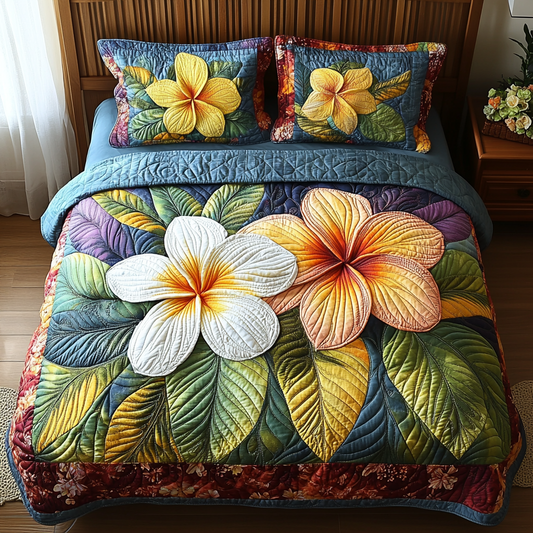 Tropical Radiance 3-Piece Quilted Bedding Set NCU0DV5218