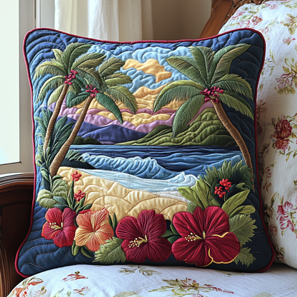 Tropical Serenity Quilted Pillow Case NCU0DV4399