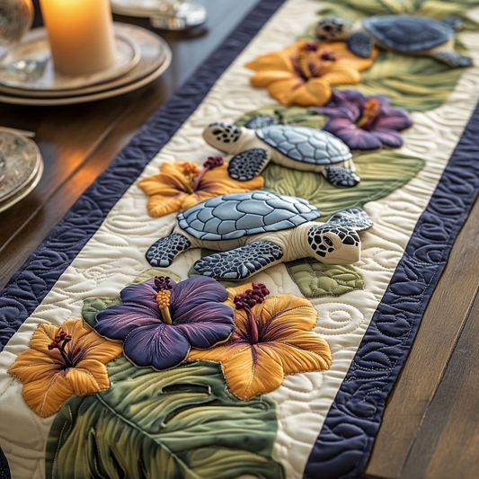 Tropical Shell Quilted Table Runner NCU0DV4518