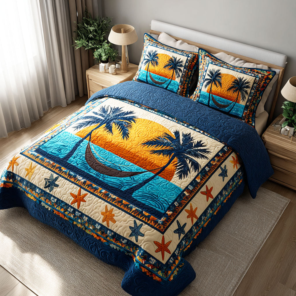 Tropical Shore 3-Piece Quilted Bedding Set NCU0TD2667