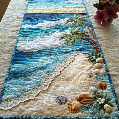 Tropical Shoreline Quilted Table Runner NCU0NT5137
