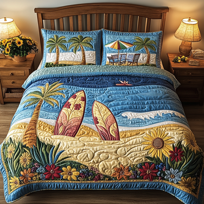 Ocean 3-Piece Quilted Bedding Set NCU0VT142