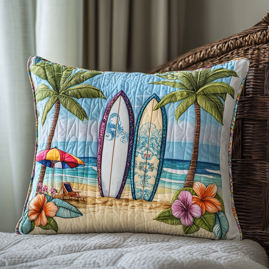 Tropical Shores Quilted Bedding Pillow Case NCU0VL1843