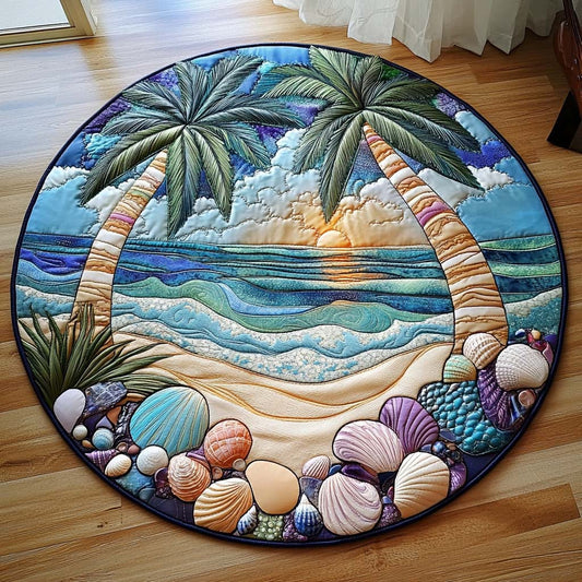 Tropical Sunset Quilted Round Mat NCU0NT7488