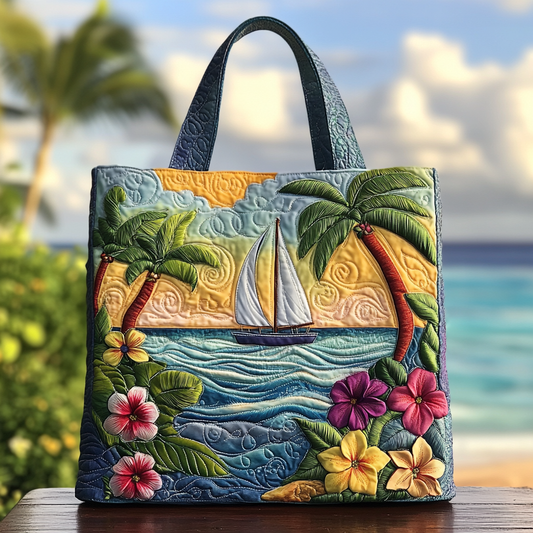 Tropical Sunset Quilted Tote Bag NCU0VL2742