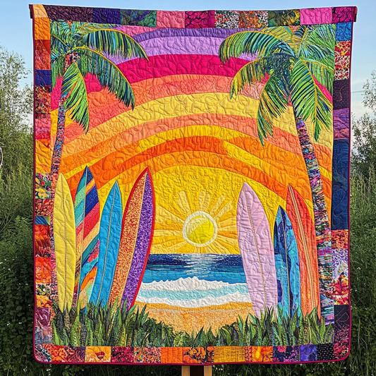Tropical Surfboards Quilted Blanket NCU0VL2707