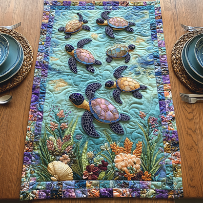 Tropical Swimmer Quilted Table Runner NCU0DV4506
