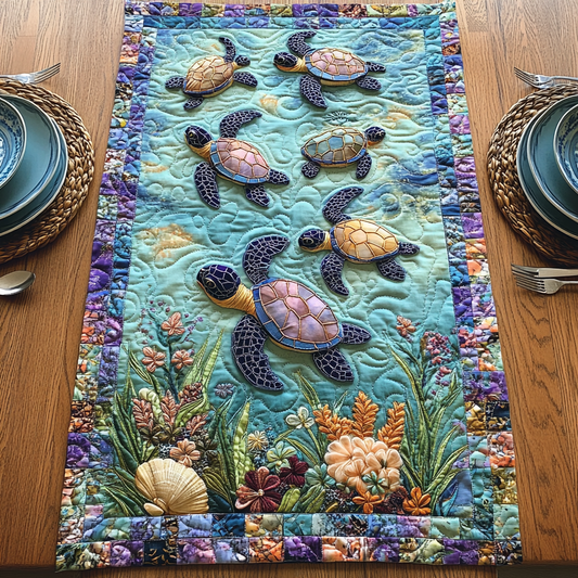 Tropical Swimmer Quilted Table Runner NCU0DV4506