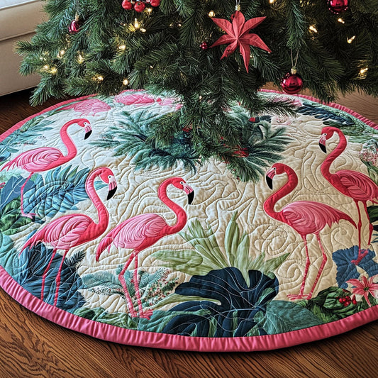 Tropical Symphony Quilted Christmas Tree Skirt NCU0PT2678