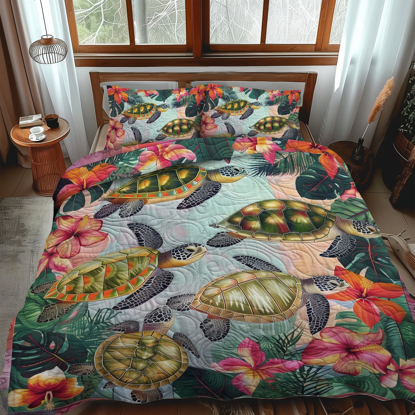 Tropical Tides 3-Piece Quilted Bedding Set NCU0TL473