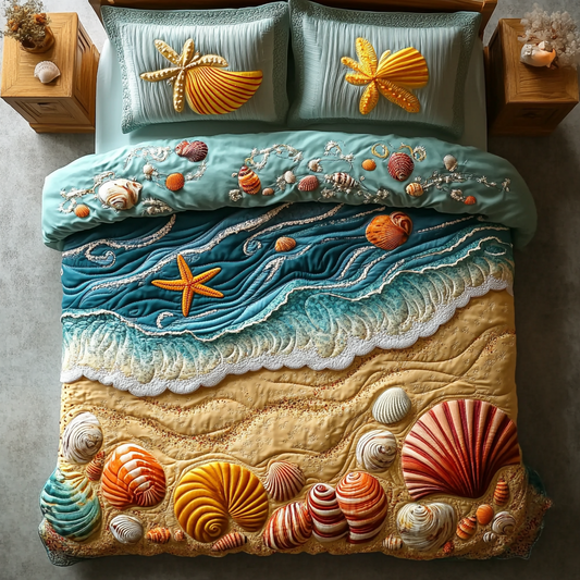 Tropical Tranquility 3-Piece Quilted Bedding Set NCU0DK6010