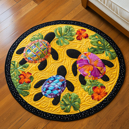 Tropical Turtle Bliss Quilted Round Mat NCU0NT4546