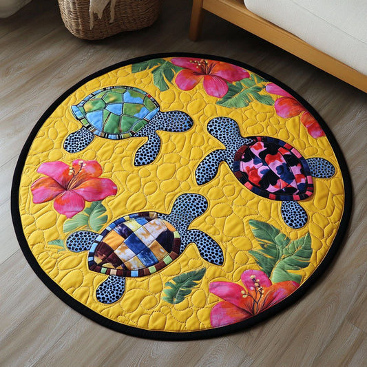 Tropical Turtles Quilted Round Mat NCU0NT4547