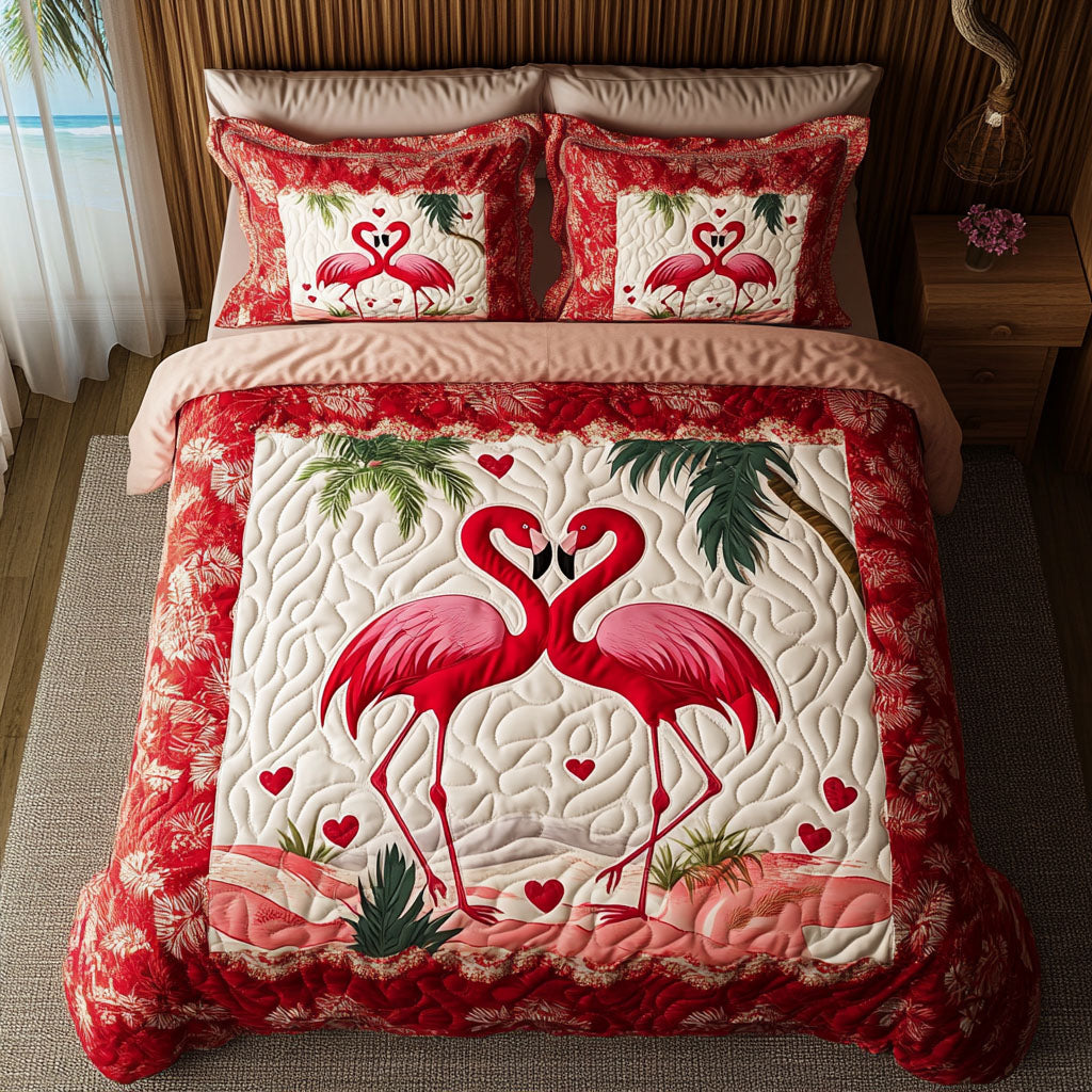 Tropical Twosome 3-Piece Quilted Bedding Set NCU0PT2992
