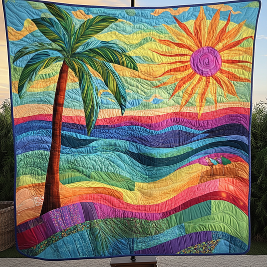 Tropical Waves Quilted Blanket NCU0VH3891