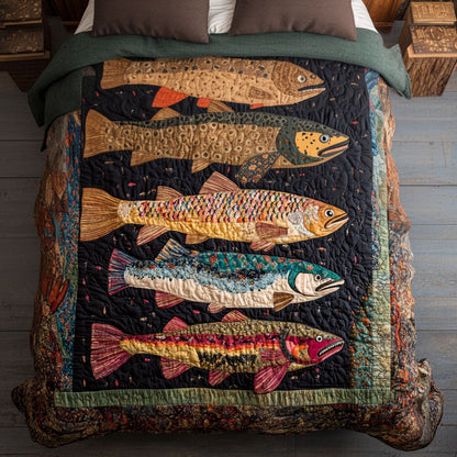 Trout Whisper 3-Piece Quilted Bedding Set NCU0PT3268