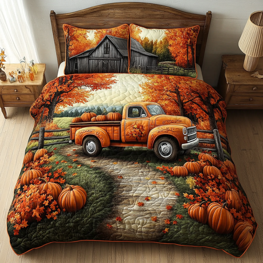 Truck Ride 3-Piece Quilted Bedding Set NCU0DK9163