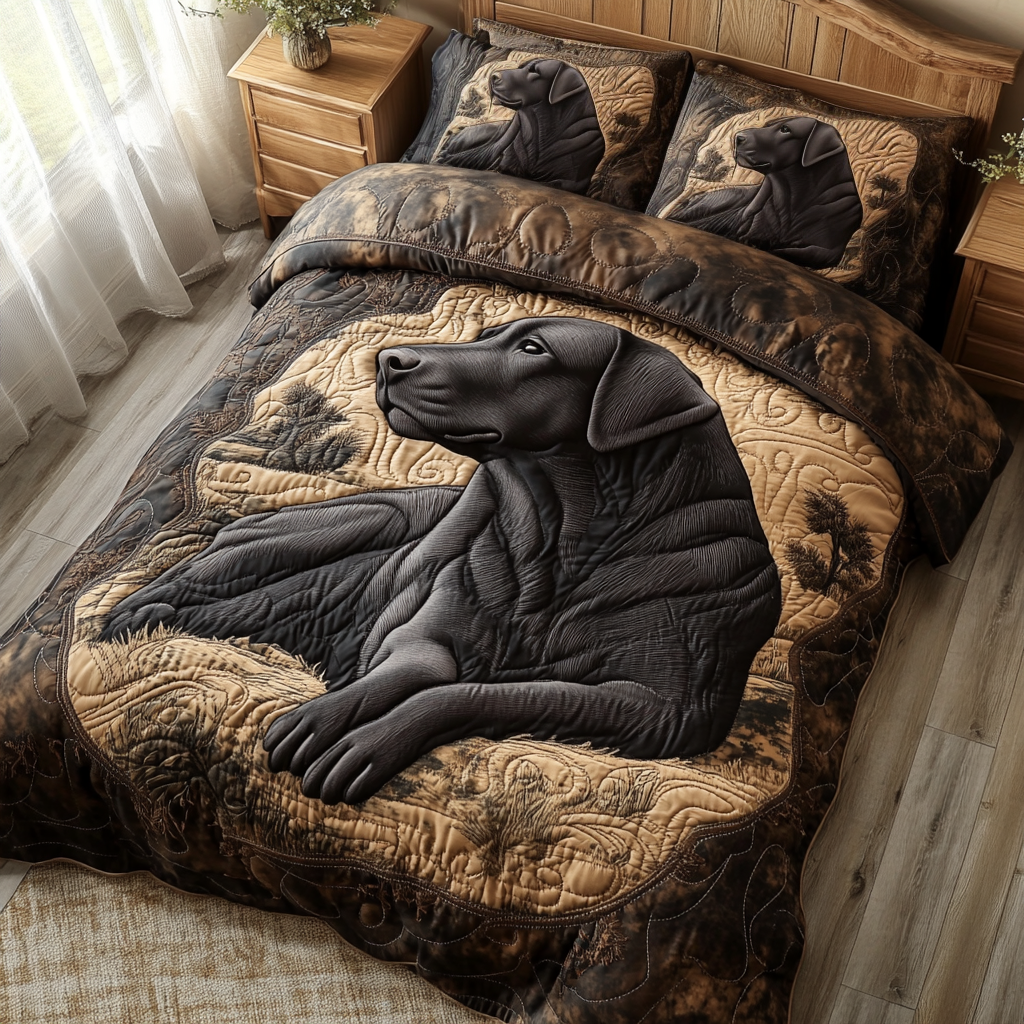 True Labrador 3-Piece Quilted Bedding Set NCU0DK9932