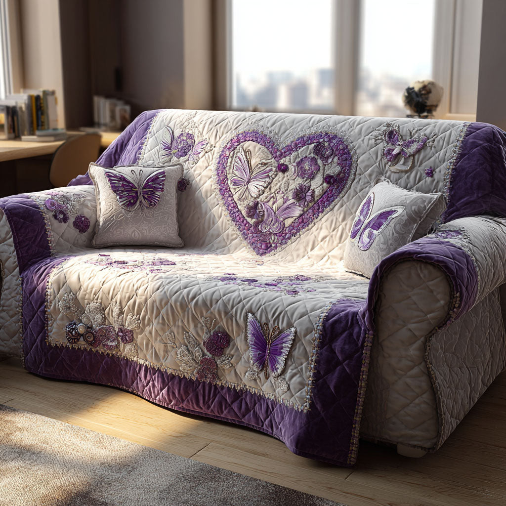 True Love Quilted Sofa Cover NCU0PT10950