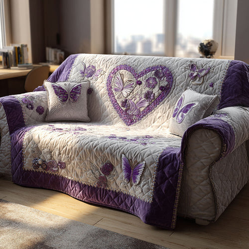 True Love Quilted Sofa Cover NCU0PT10950