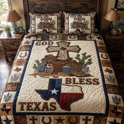 True Texan Devotion 3-Piece Quilted Bedding Set NCU0PT11735