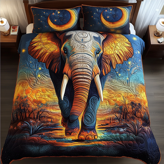 Trunk Tales 3-Piece Quilted Bedding Set NCU0DK7243