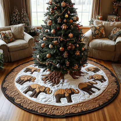 Trunk and Tinsel Quilted Christmas Tree Skirt NCU0DV7839