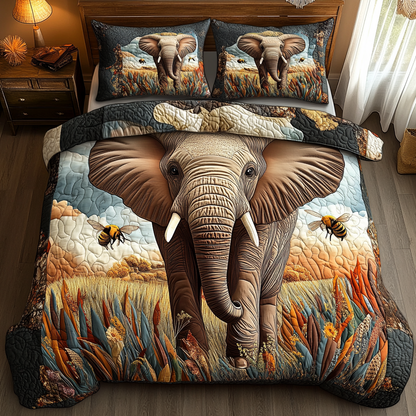 Trunked Beauty 3-Piece Quilted Bedding Set NCU0DK6264