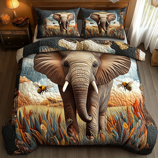 Trunked Beauty 3-Piece Quilted Bedding Set NCU0DK6264