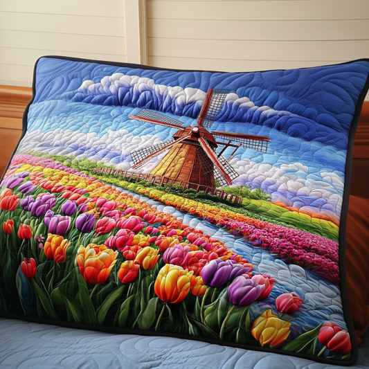 Tulip Dreams Quilted Bedding Pillow Case NCU0NT7021