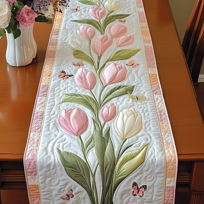 Tulip Fantasy Quilted Table Runner NCU0VL1445