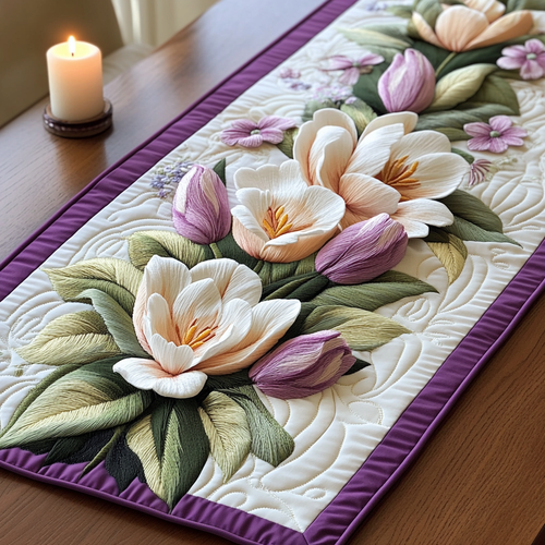 Tulip Magic Quilted Table Runner NCU0VH3279