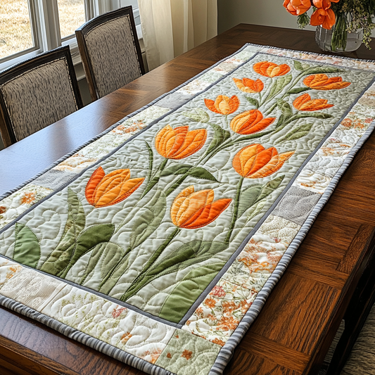 Tulip Meadow Quilted Table Runner NCU0DK5726