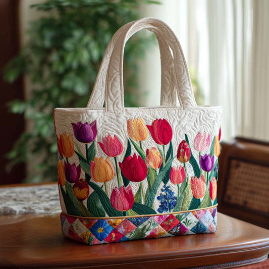 Tulip Season Bliss Quilted Tote Bag NCU0NT9375