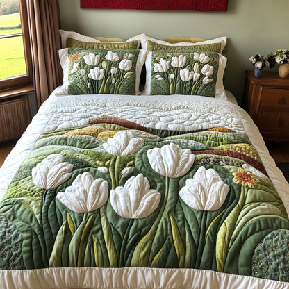 Tulip Sky 3-Piece Quilted Bedding Set NCU0DV6621