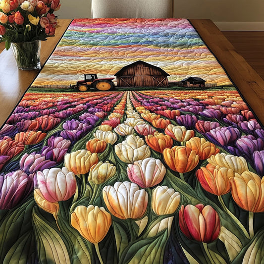 Tulip Sunrise Glow Quilted Table Runner NCU0NT6786