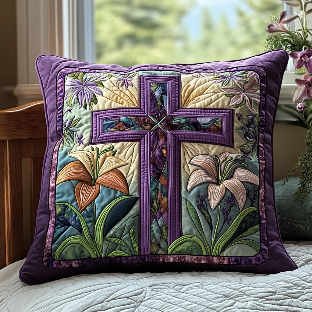 Tulip Time Quilted Pillow Case NCU0DV3172