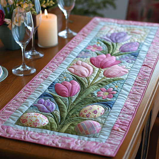 Tulip Trails Quilted Table Runner NCU0DV4012
