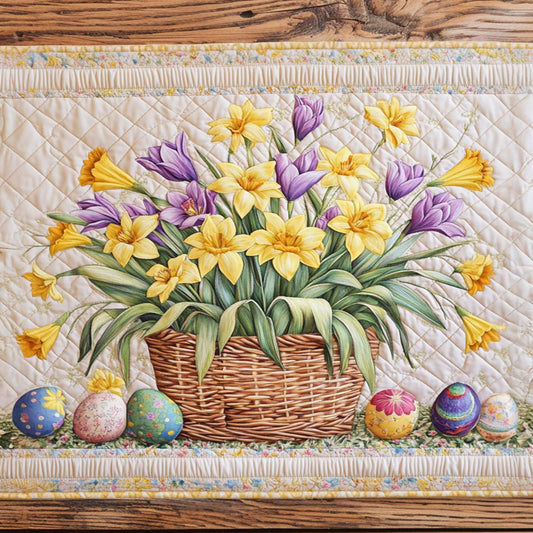 Tulip and Daffodil Delight Quilted Table Runner NCU0PT5155