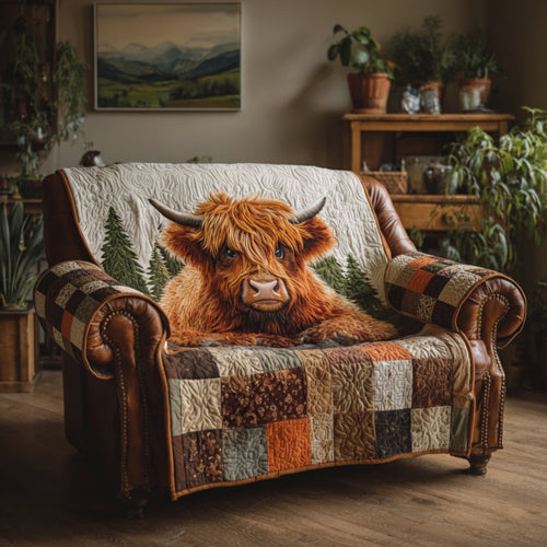 Tundra Highland Calf Quilted Sofa Cover NCU0HH1182