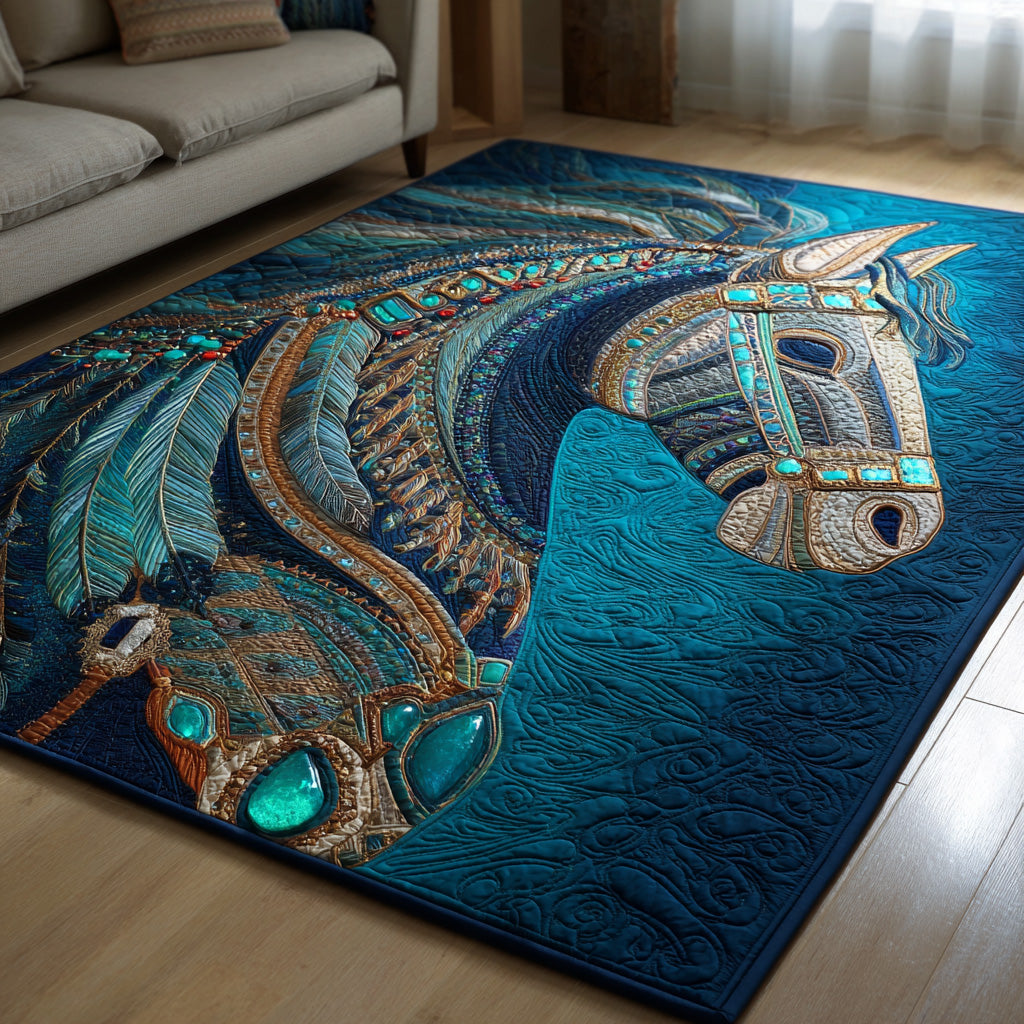 Turquoise Bridle Area Rug NCU0VL3394