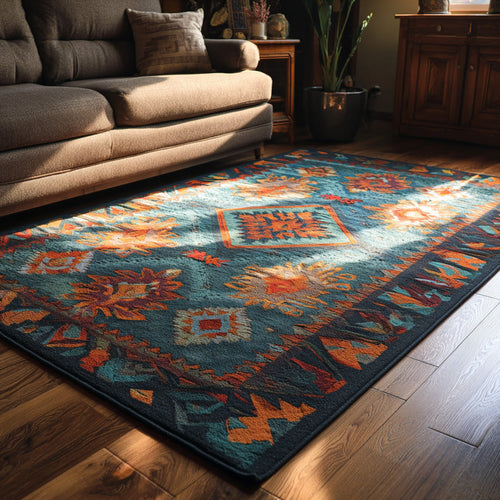 Turquoise Mesa Area Rug NCU0VL3257