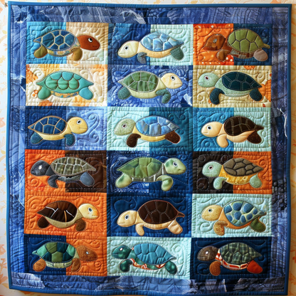 Turtle Adventure Quilted Blanket NCU0TH658