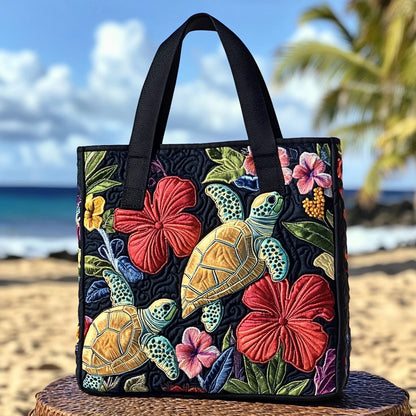Turtle Quilted Tote Bag NCU0VT203