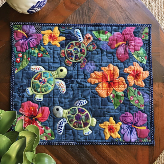 Turtle Blossom Paradise Quilted Place Mat NCU0TL413