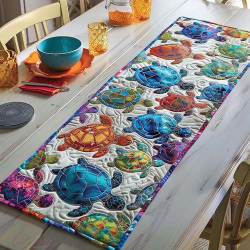 Turtle Fiesta Quilted Table Runner NCU0DV140