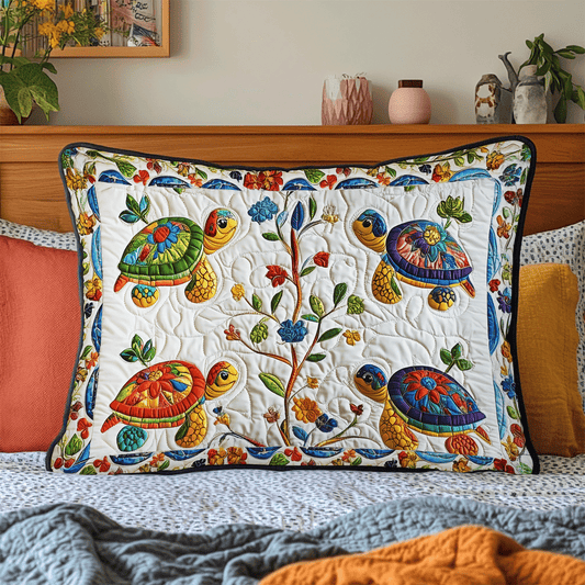 Turtle Haven Quilted Bedding Pillow Case NCU0DV4179
